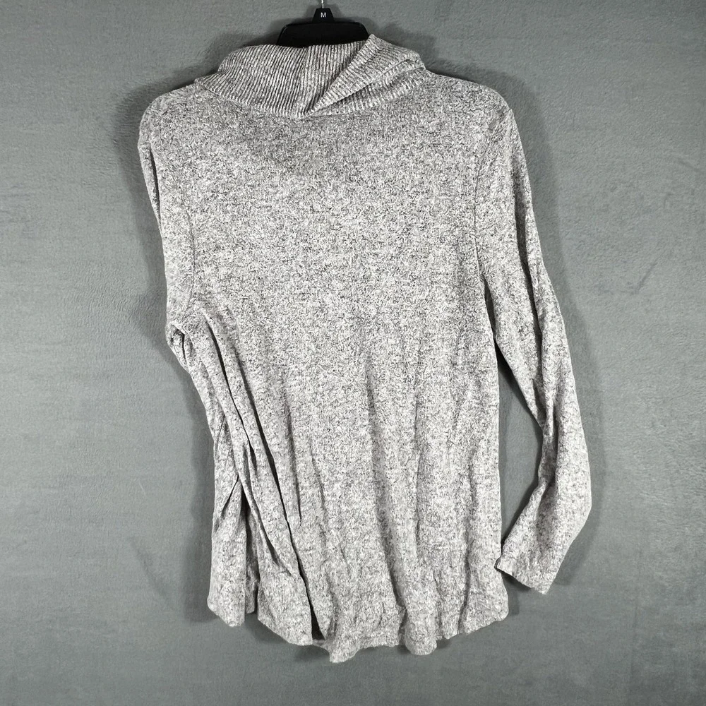 APT. 9 Women's Size L Gray Heather Cowl Neck Long Sleeve Pullover Sweater